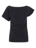 Liviana Conti asymmetrical draped top - Black