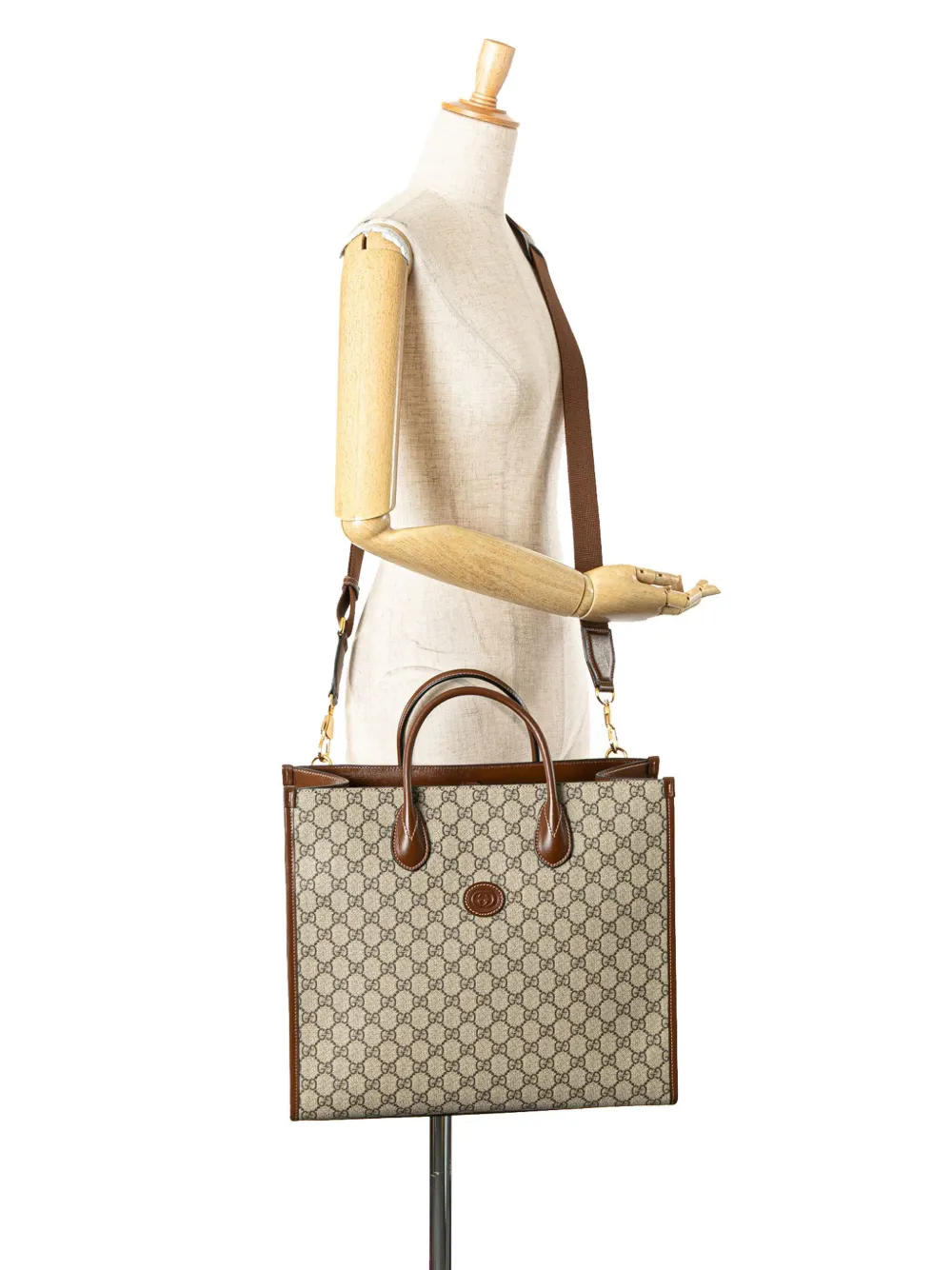 Gucci Pre-Owned 2016-2024 Medium GG Supreme Azalea Calfskin Retro Interlocking G Tote satchel | Pre-Owned | Image 2