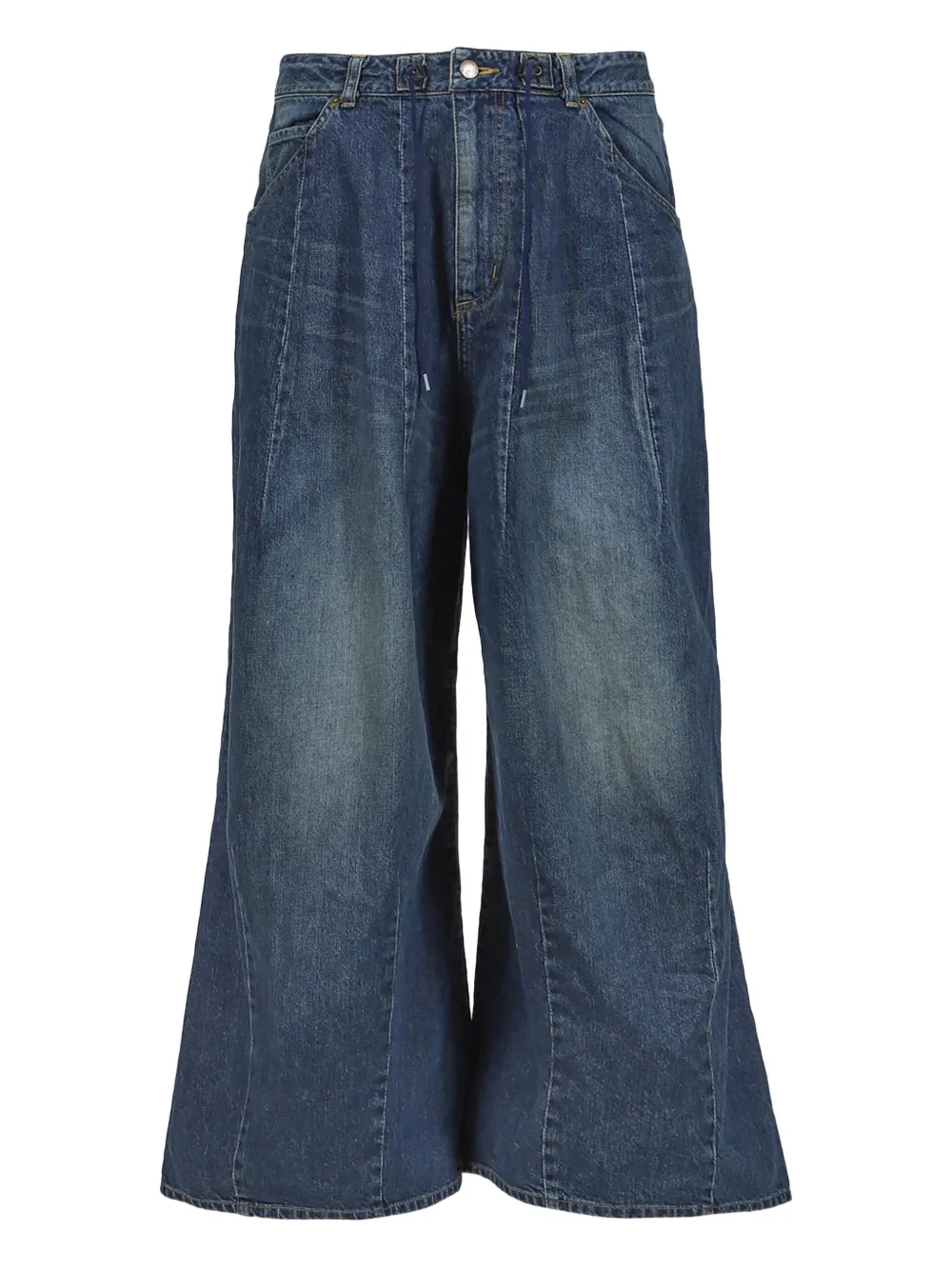 Needles Jeans met wijde pijpen Blauw