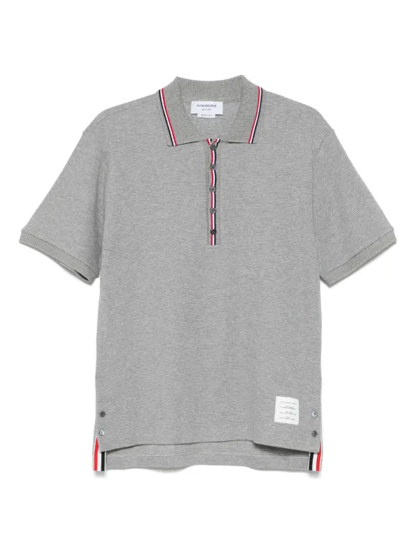THOM BROWNE(正規品/関税送料込み) Short Sleeve Polo Shirt Thom Browne Short Sleeve Pocket Polo White at CareOfCarl.com