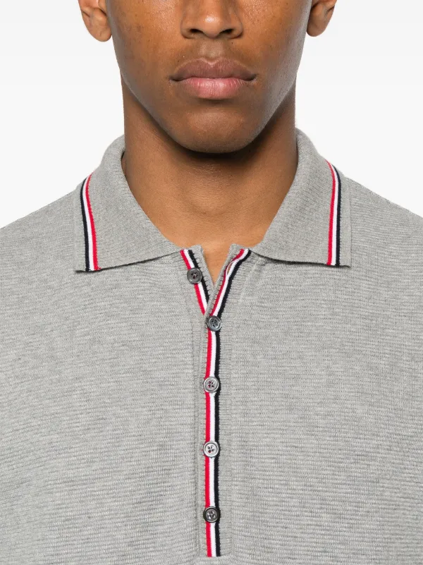 Thom Browne Cotton Polo Shirt | Grey | FARFETCH