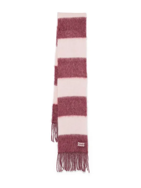 Miu Miu logo-patch scarf 