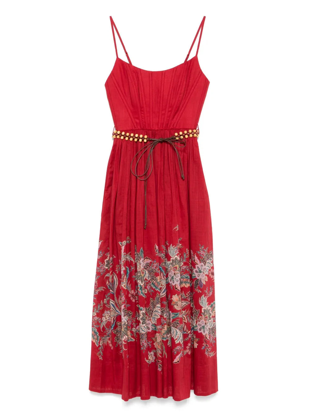 ZIMMERMANN floral-print midi dress Rood