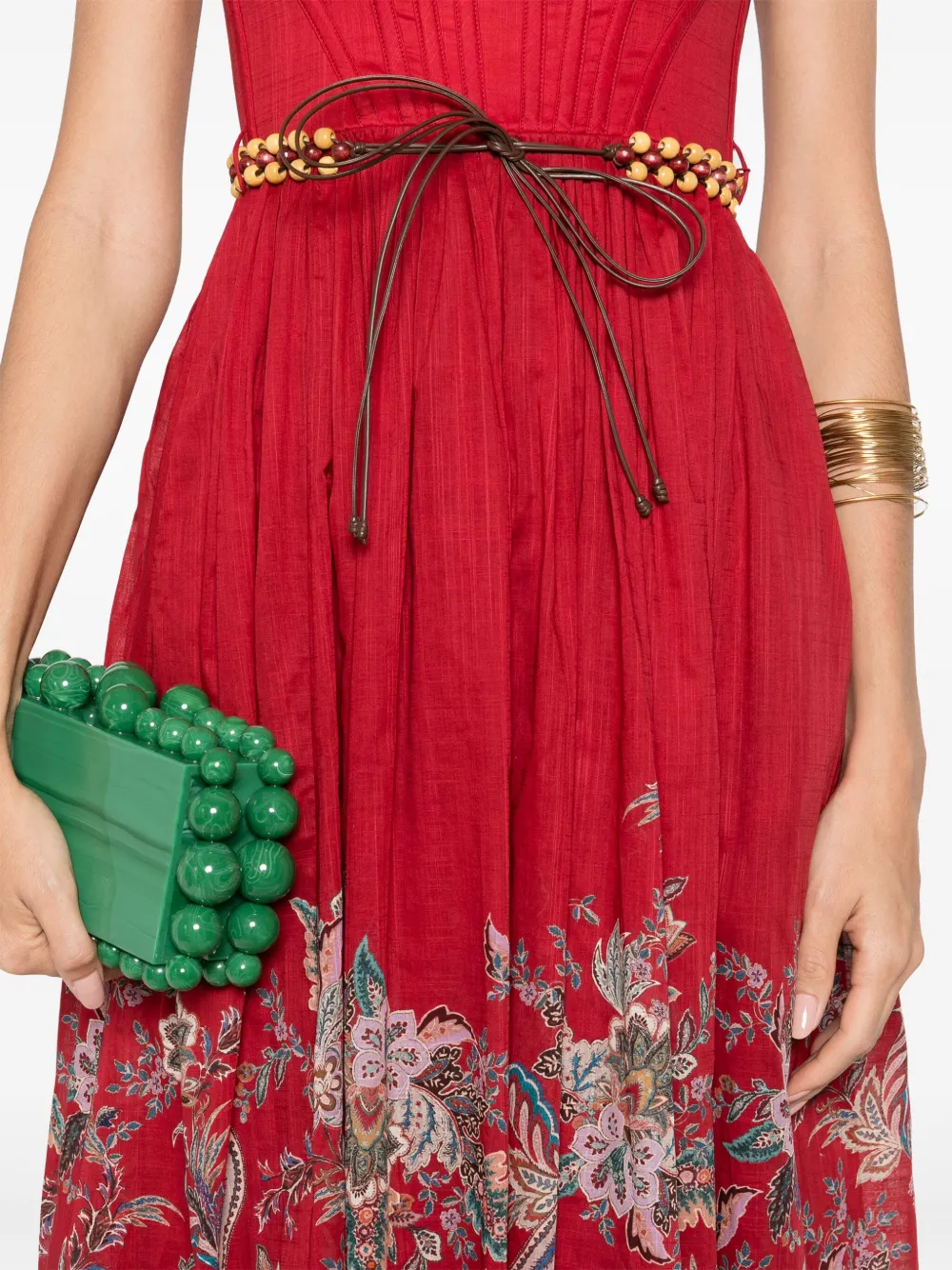 Zimmermann Rhiannon Belted Paisley-print Cotton-voile Midi Dress