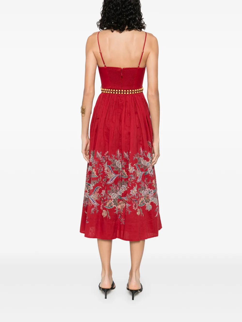 Zimmermann Rhiannon Belted Paisley-print Cotton-voile Midi Dress