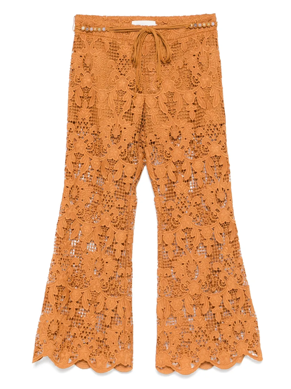 ZIMMERMANN COCO LACE FLARED TROUSERS