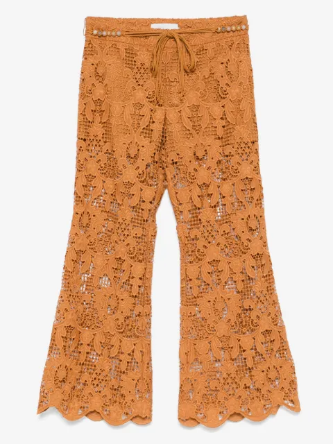 ZIMMERMANN pantalones Coco Lace acampanados