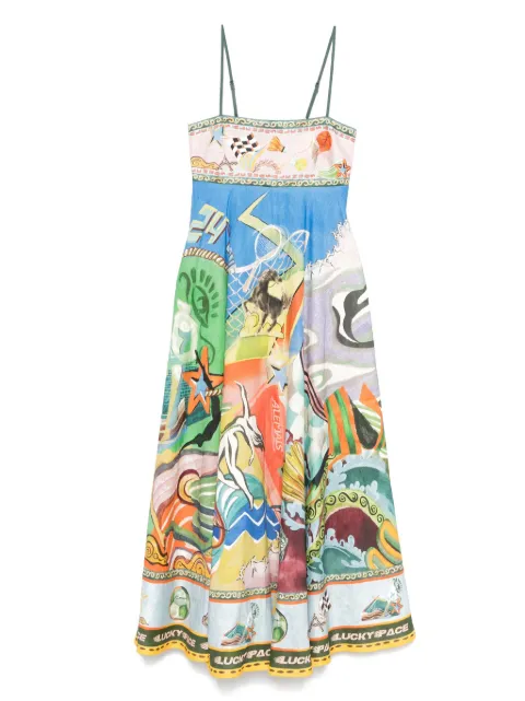 ALEMAIS Lucky Pace midi dress