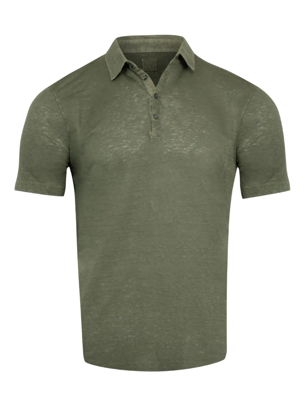 120% Lino playera tipo polo con botones | verde | Image 1