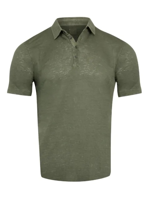 120% Lino button-up polo shirt