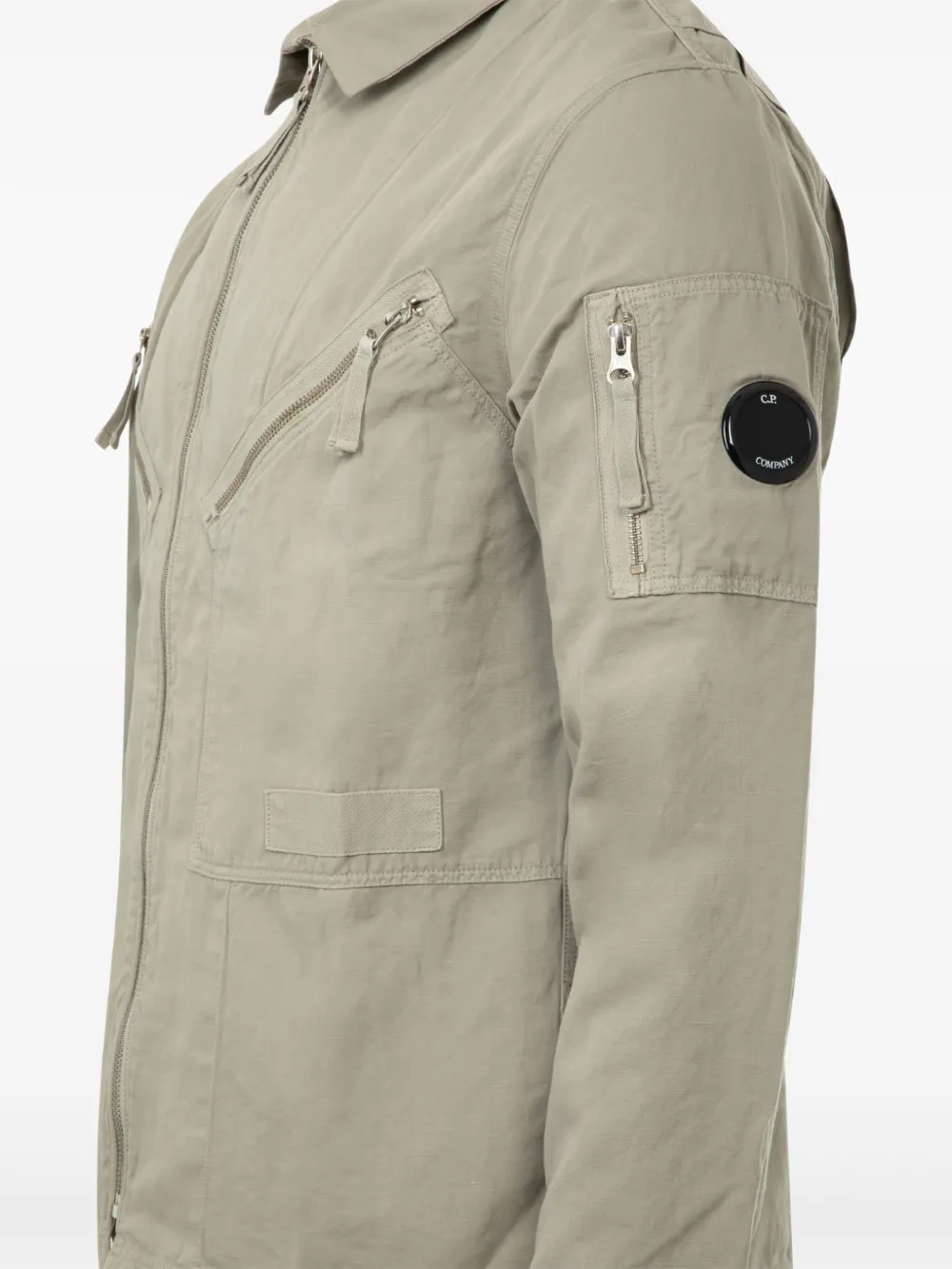 C.P. Company Shirtjack met rits Beige