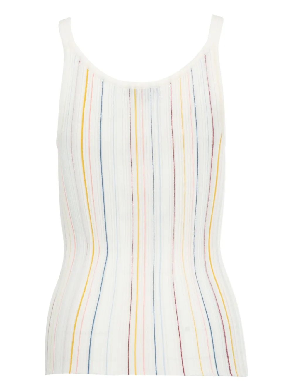 Gabriela Hearst Yara gestreepte geribbelde tanktop Wit