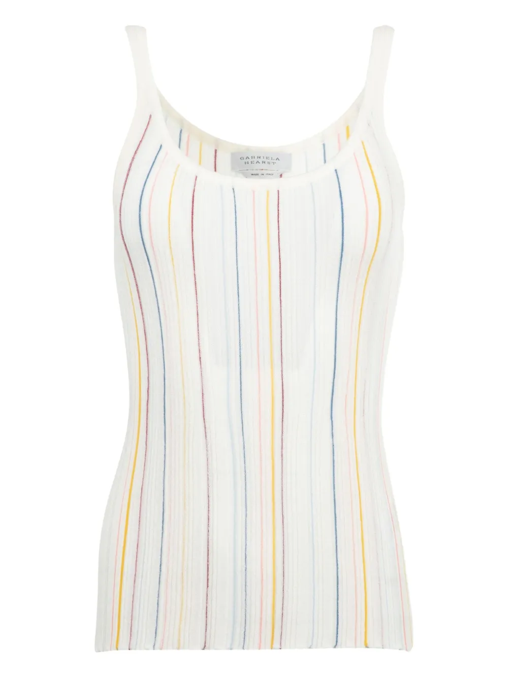 Gabriela Hearst Yara gestreepte geribbelde tanktop Wit
