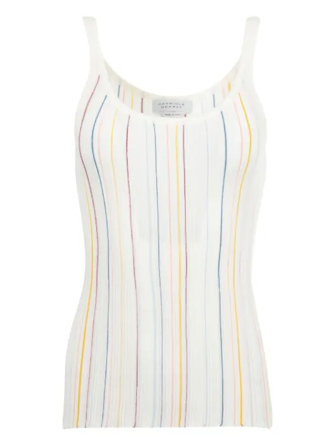 Gabriela Hearst camiseta Yara de canalé a rayas