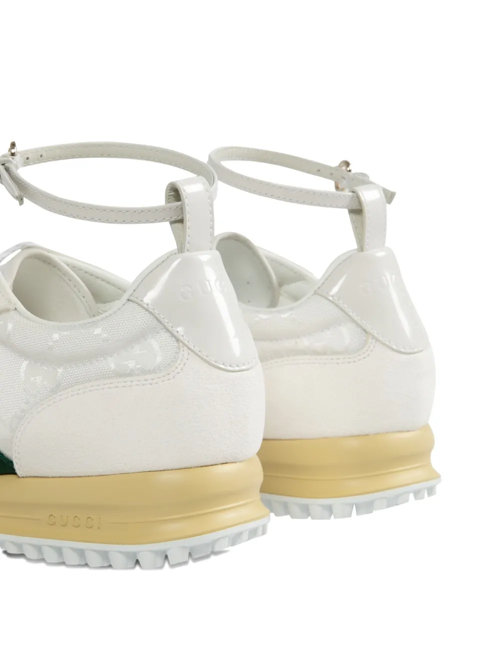 スニーカー Gucci White Gg Fabric And Suede Re-Motion Sn Gucci Women White Gg Fabric And Suede Re-motion Sneakers