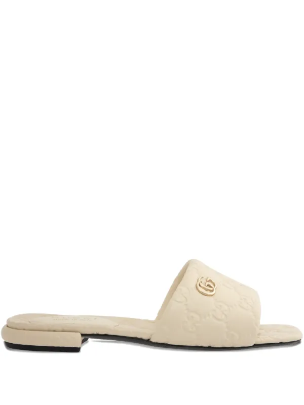 超美品‼️GUCCI ホワイトミュール ダブルGロゴ Gucci Double G