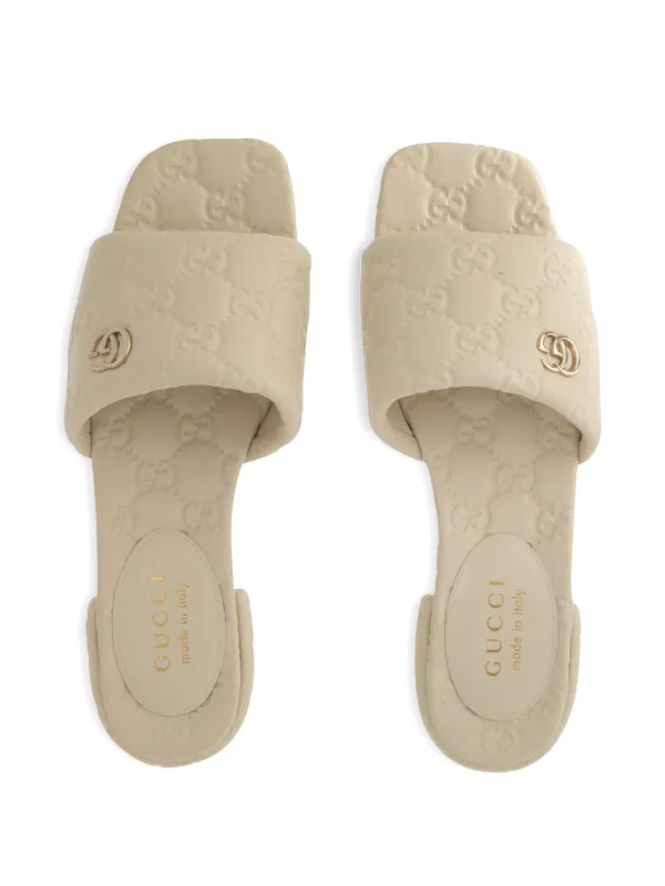 超美品‼️GUCCI ホワイトミュール ダブルGロゴ Gucci Double G Sandals | Neutrals | FARFETCH
