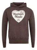 Human Made Tsuriami heart-logo hoodie - Brown