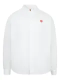 Human Made heart-embroidered button-up shirt - White