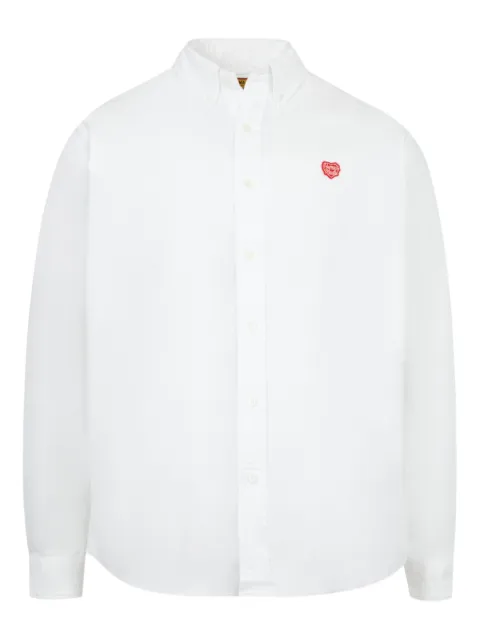Human Made heart-embroidered button-up shirt