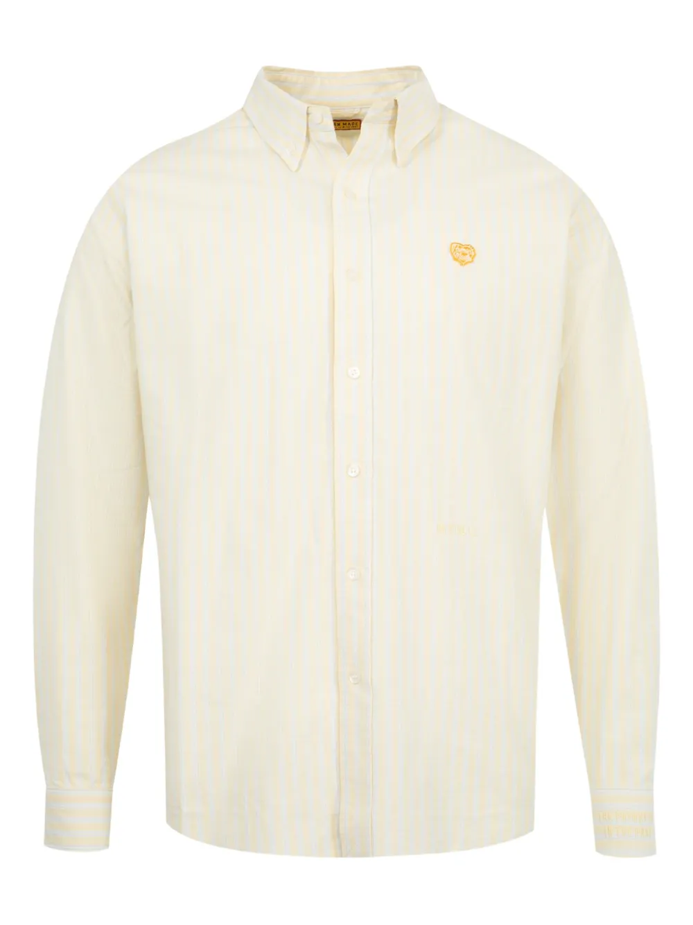 Human Made camisa con botones y rayas estampadas | amarillo | Image 1