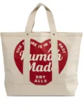 Human Made heart-graphic canvas tote bag - White