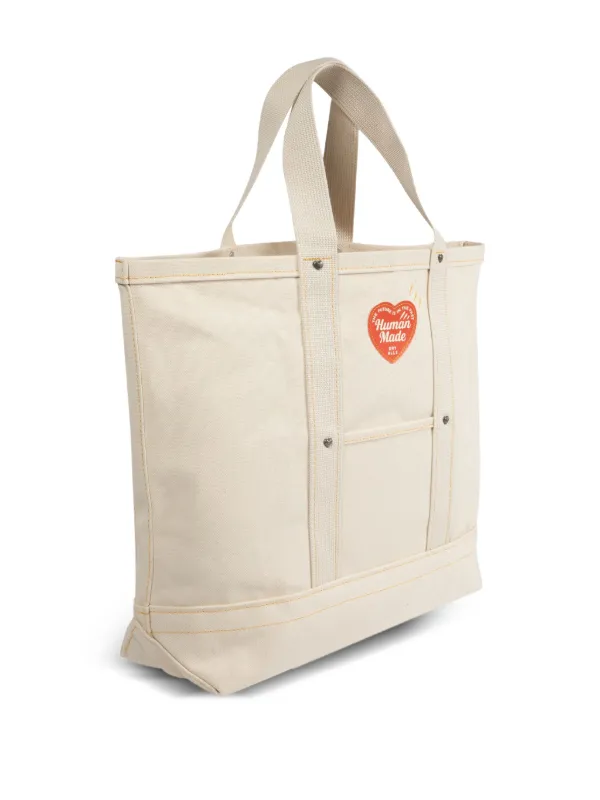 Human Made heart-graphic Canvas Tote Bag | White | FARFETCH TH
