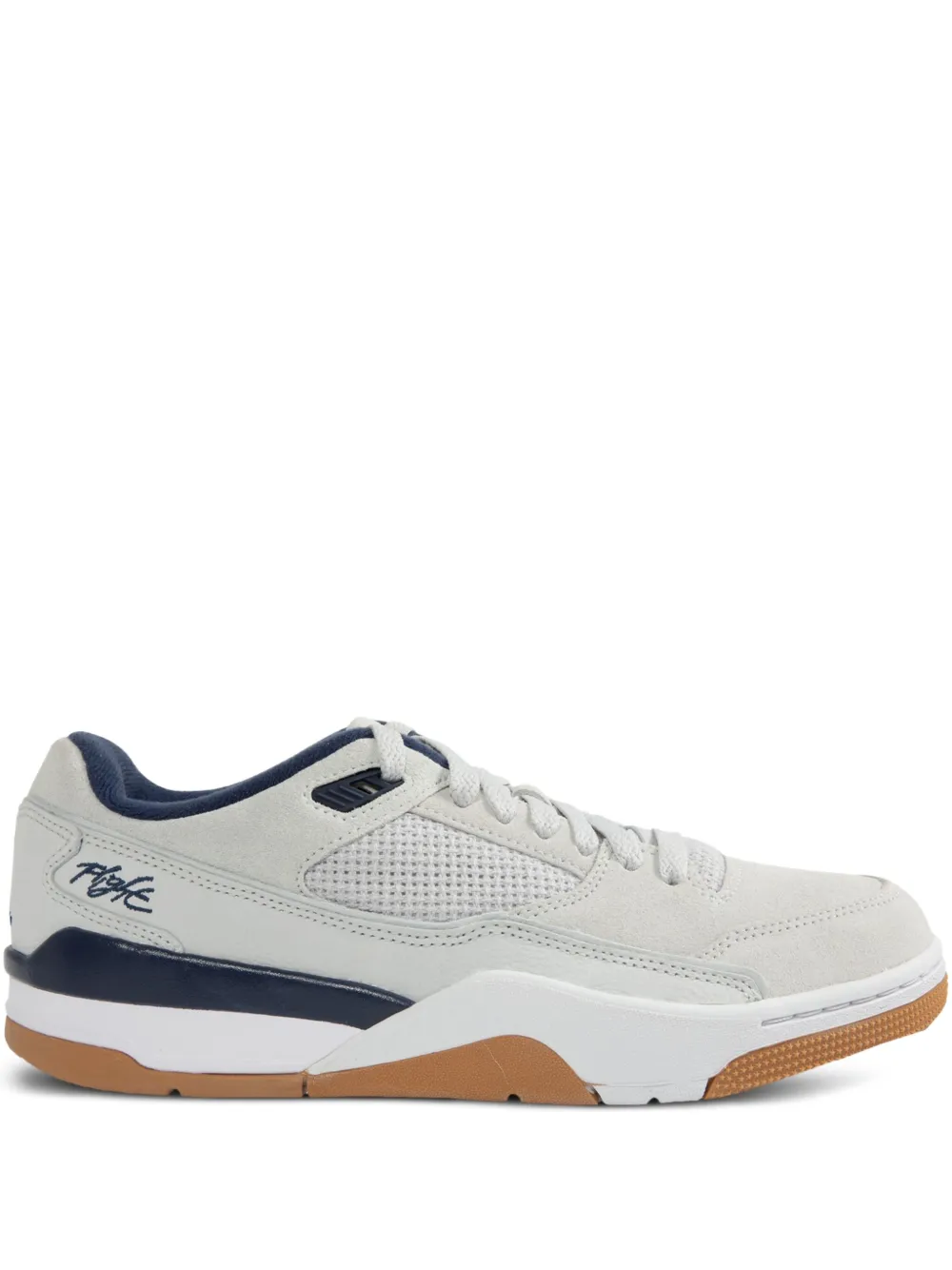 Jordan Flight Court mesh-panel low-top sneakers Grey