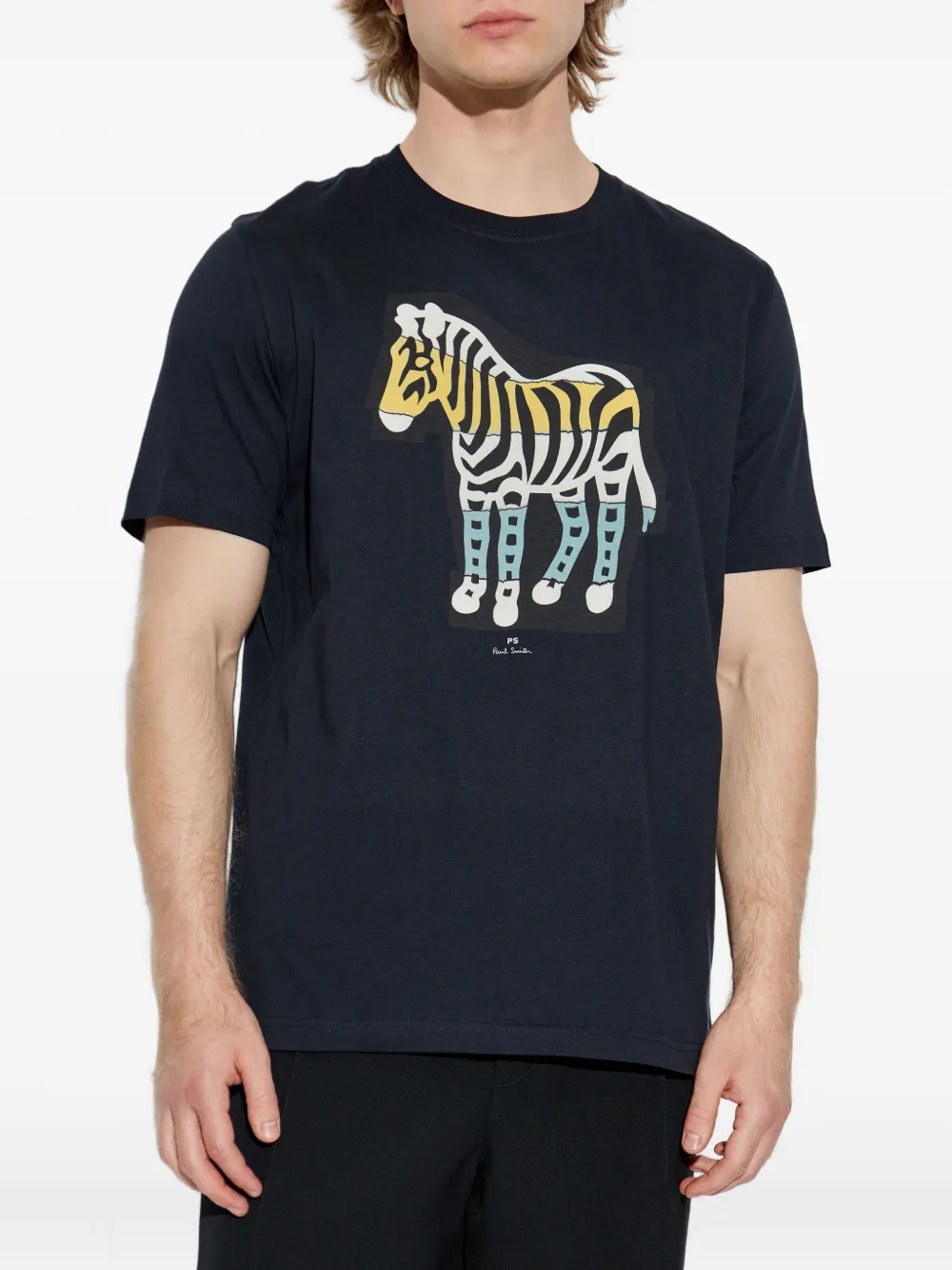 PS Paul Smith T-shirt met zebraprint Blauw