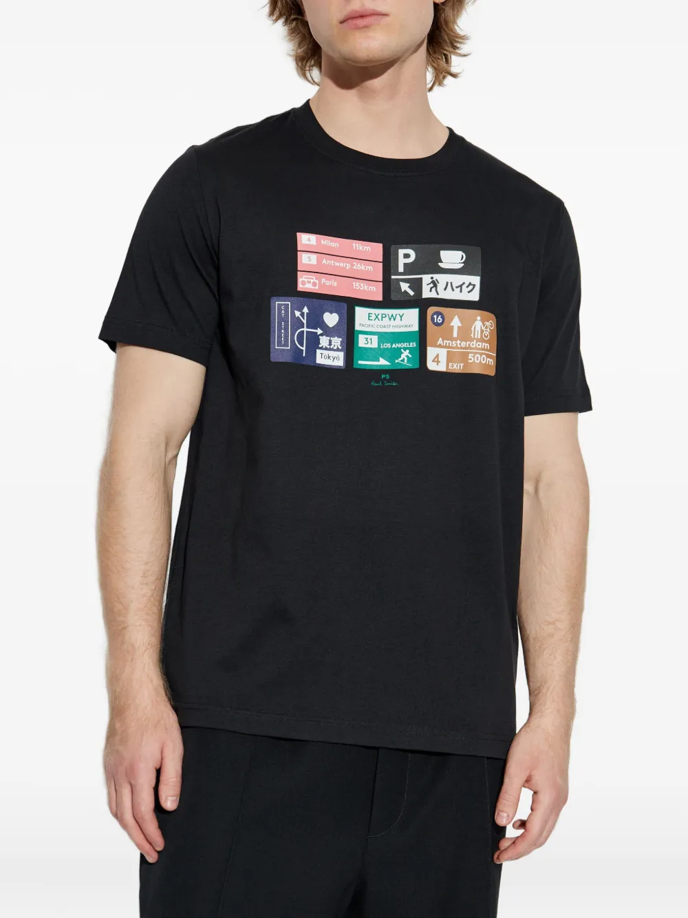 PS Paul Smith T-shirt met grafische print Zwart