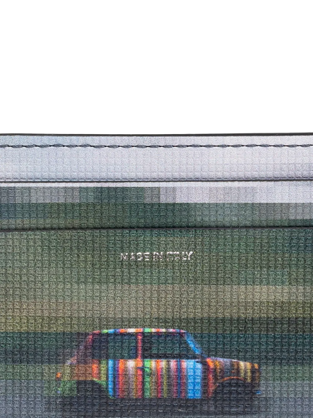 Paul Smith Pixelated Mini leren pasjeshouder Zwart