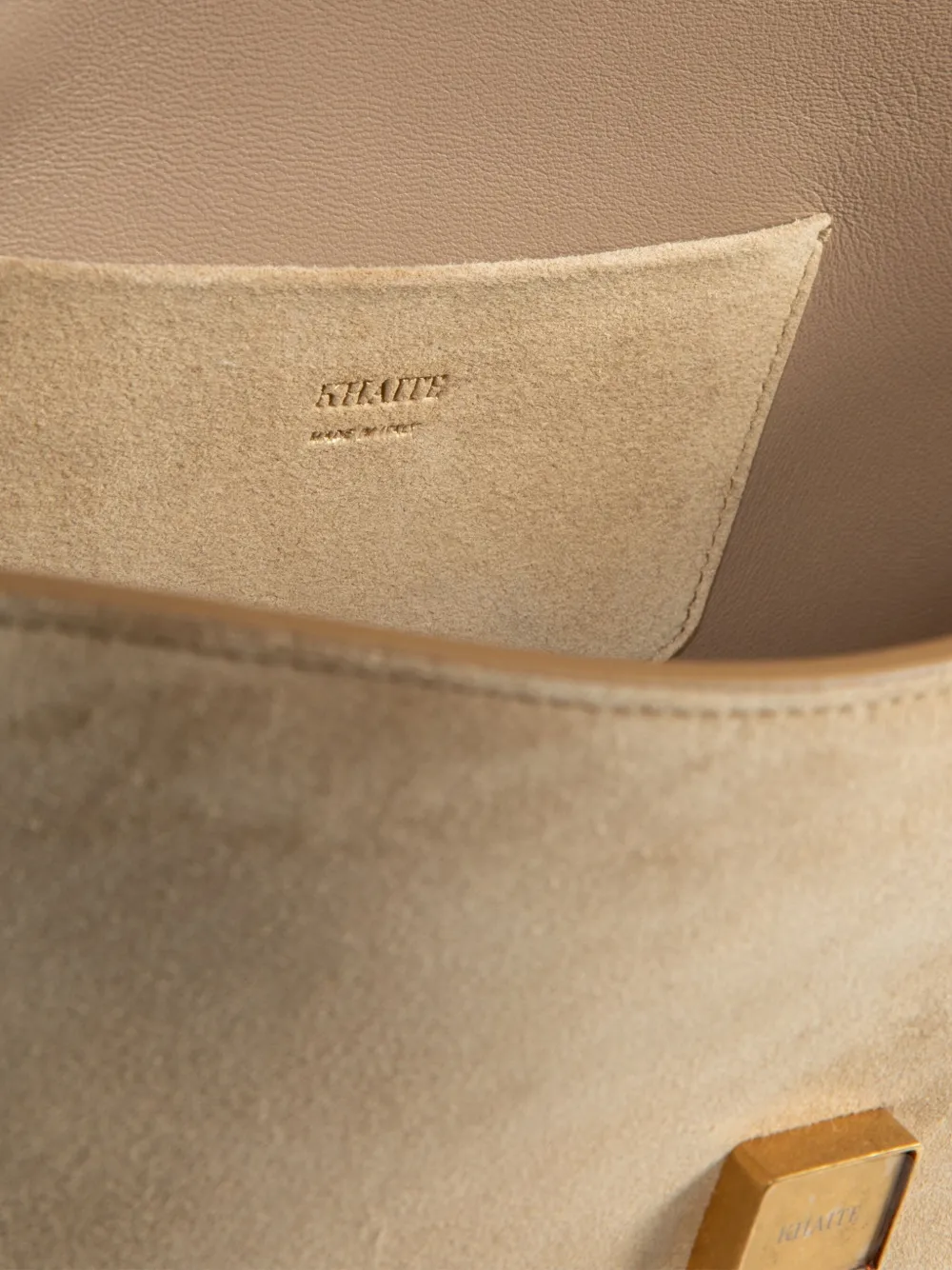 KHAITE Audrey clutch Beige