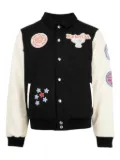 MARKET patch-detail varsity jacket - Black
