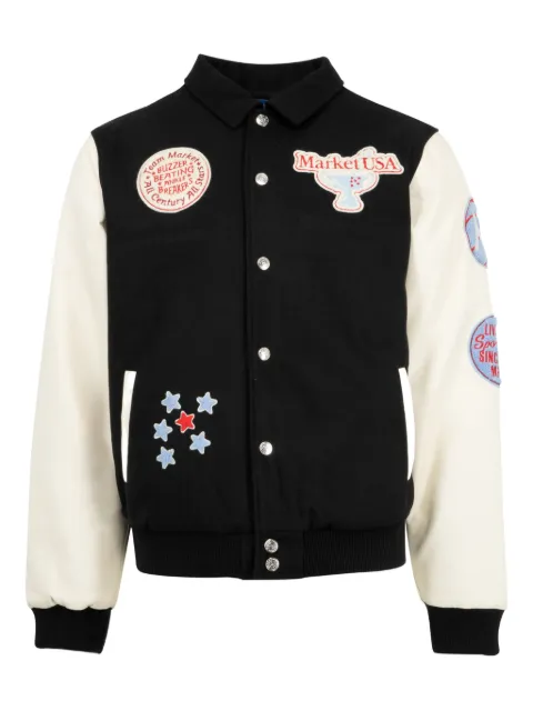 MARKET veste teddy à détail de patch