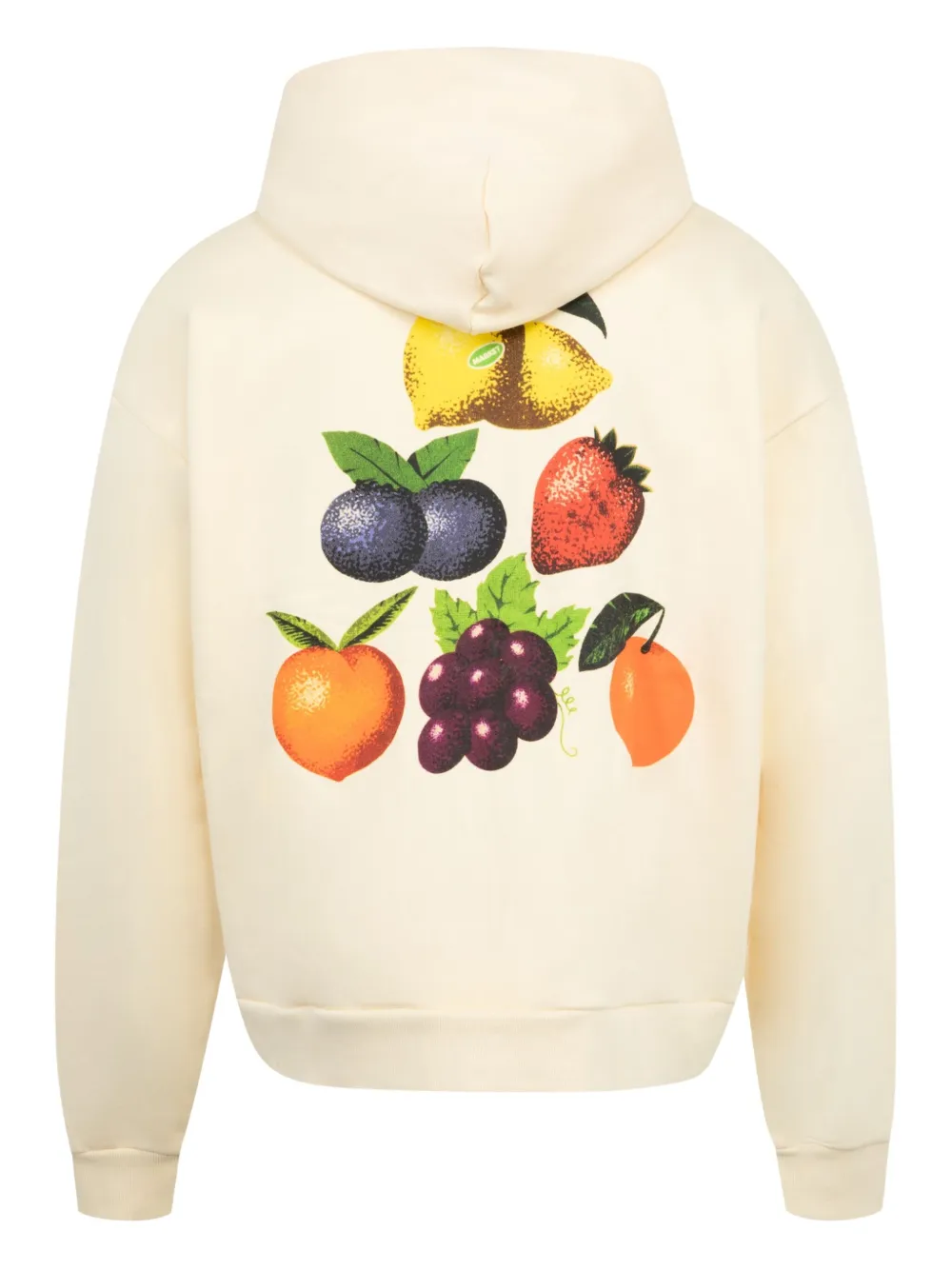 MARKET Good Produce Fruit hoodie met rits en grafische print Beige