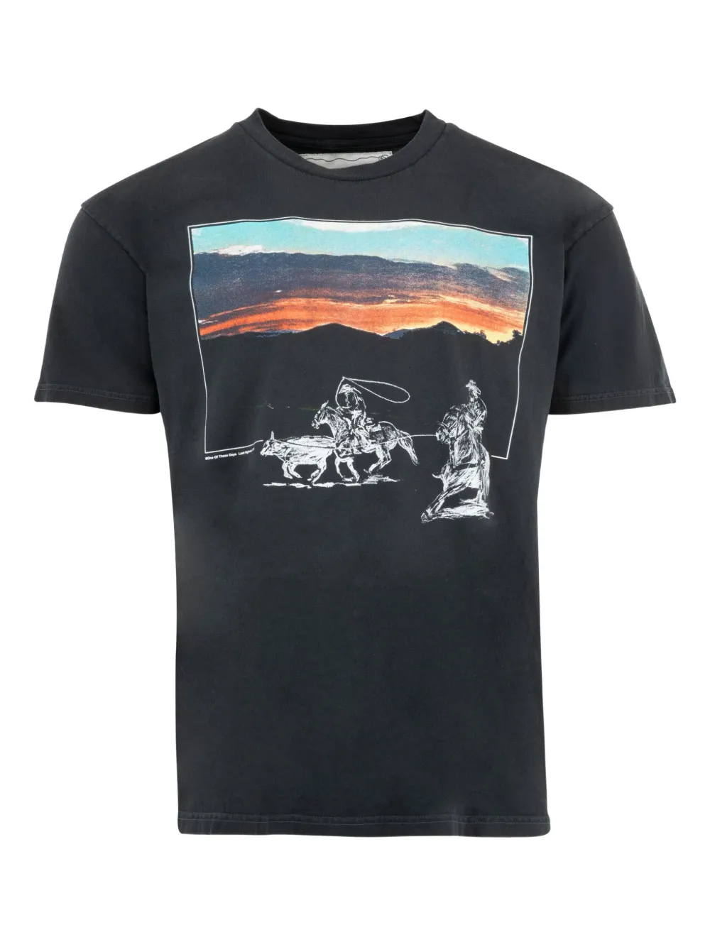 One Of These Days camiseta con estampado gráfico | negro | Image 1