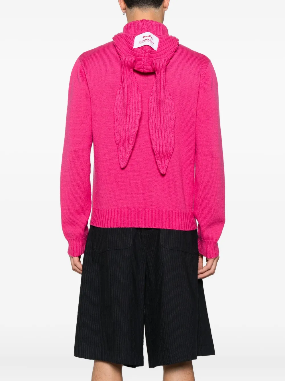 Charles Jeffrey Loverboy merino high-neck sweater Roze