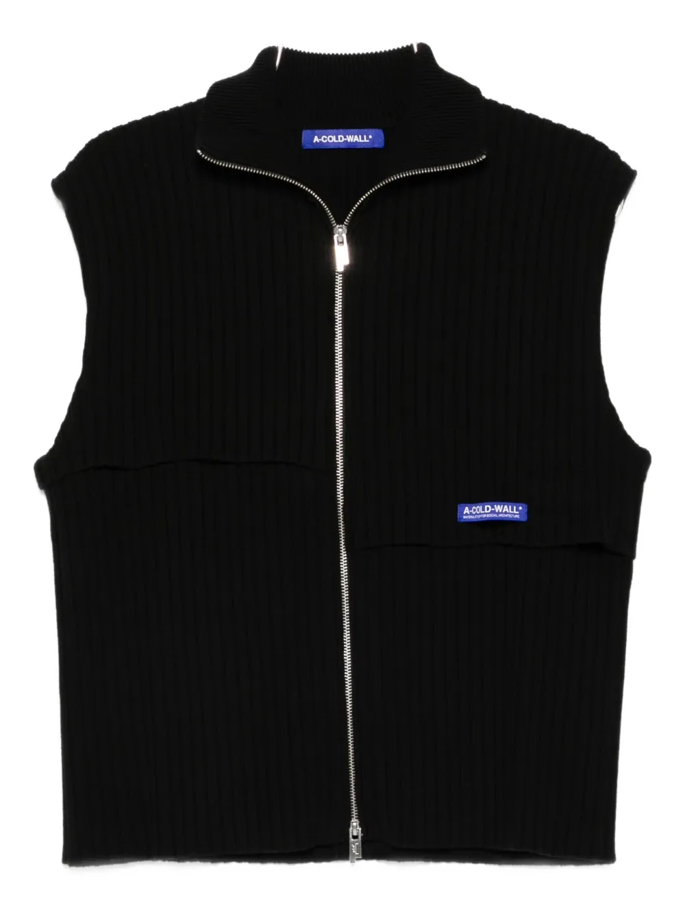 A-COLD-WALL* ribbed zip-front vest - ブラック A-COLD-WALL* ribbed zip-front vest - ブラック