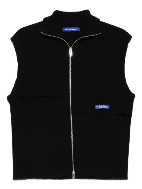A-COLD-WALL* ribbed zip-front vest