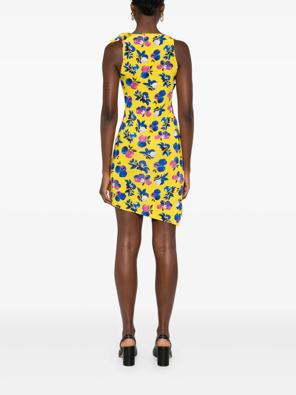 Coperni Asymmetrische mini-jurk Geel