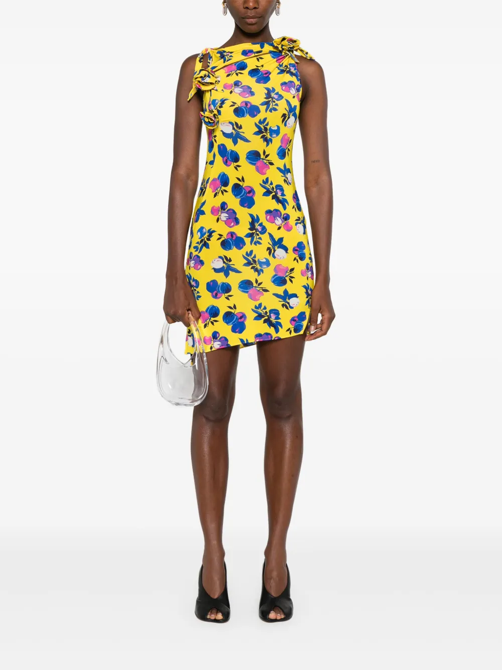 Coperni Asymmetrische mini-jurk Geel