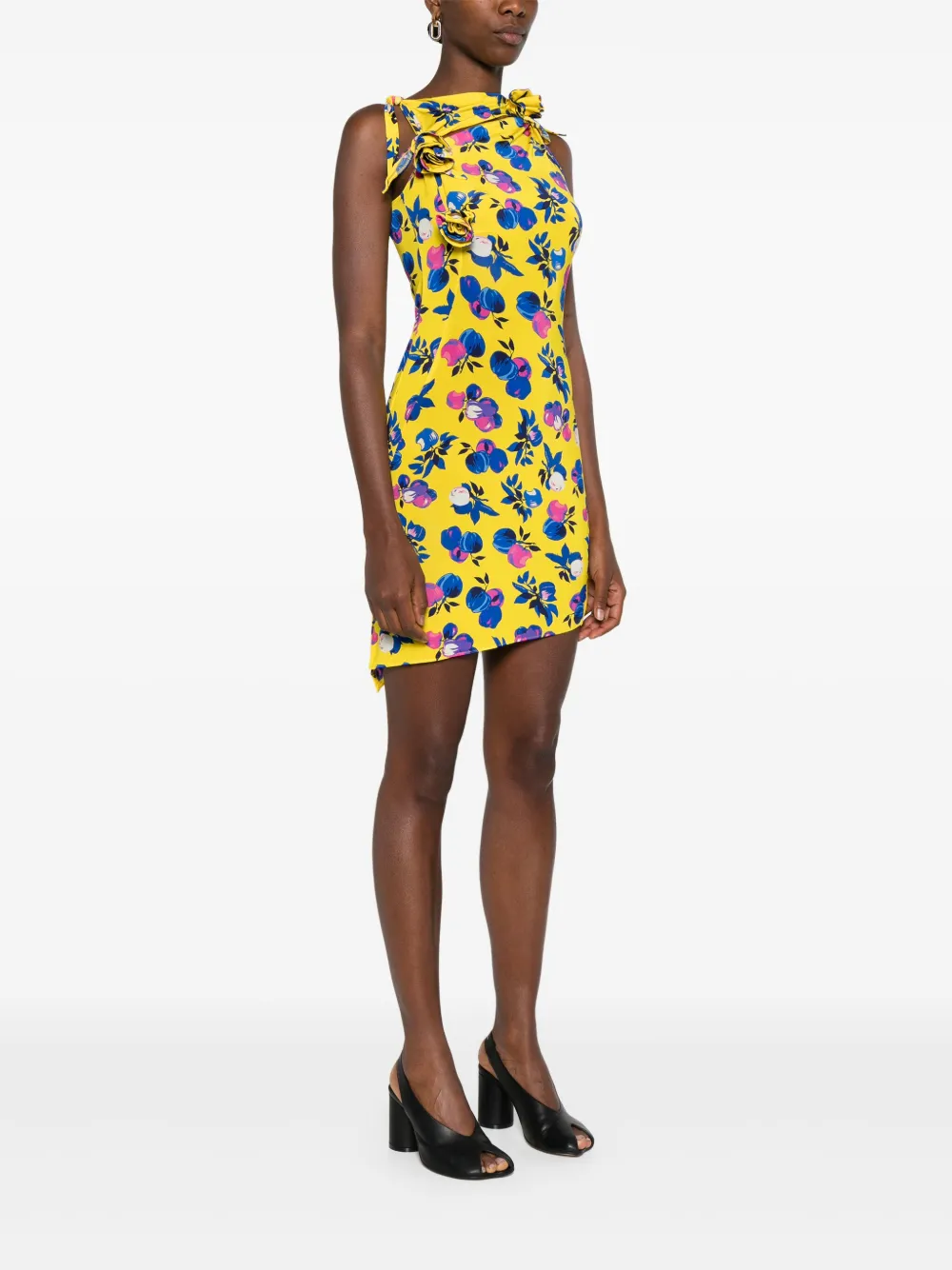 Coperni Asymmetrische mini-jurk Geel