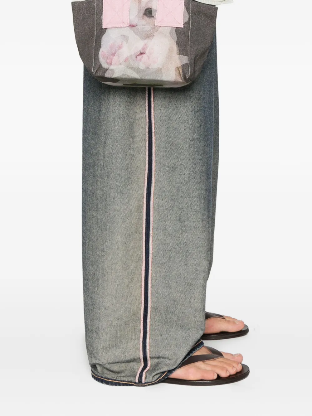 Ottolinger Cat-print Tote Bag In Gray