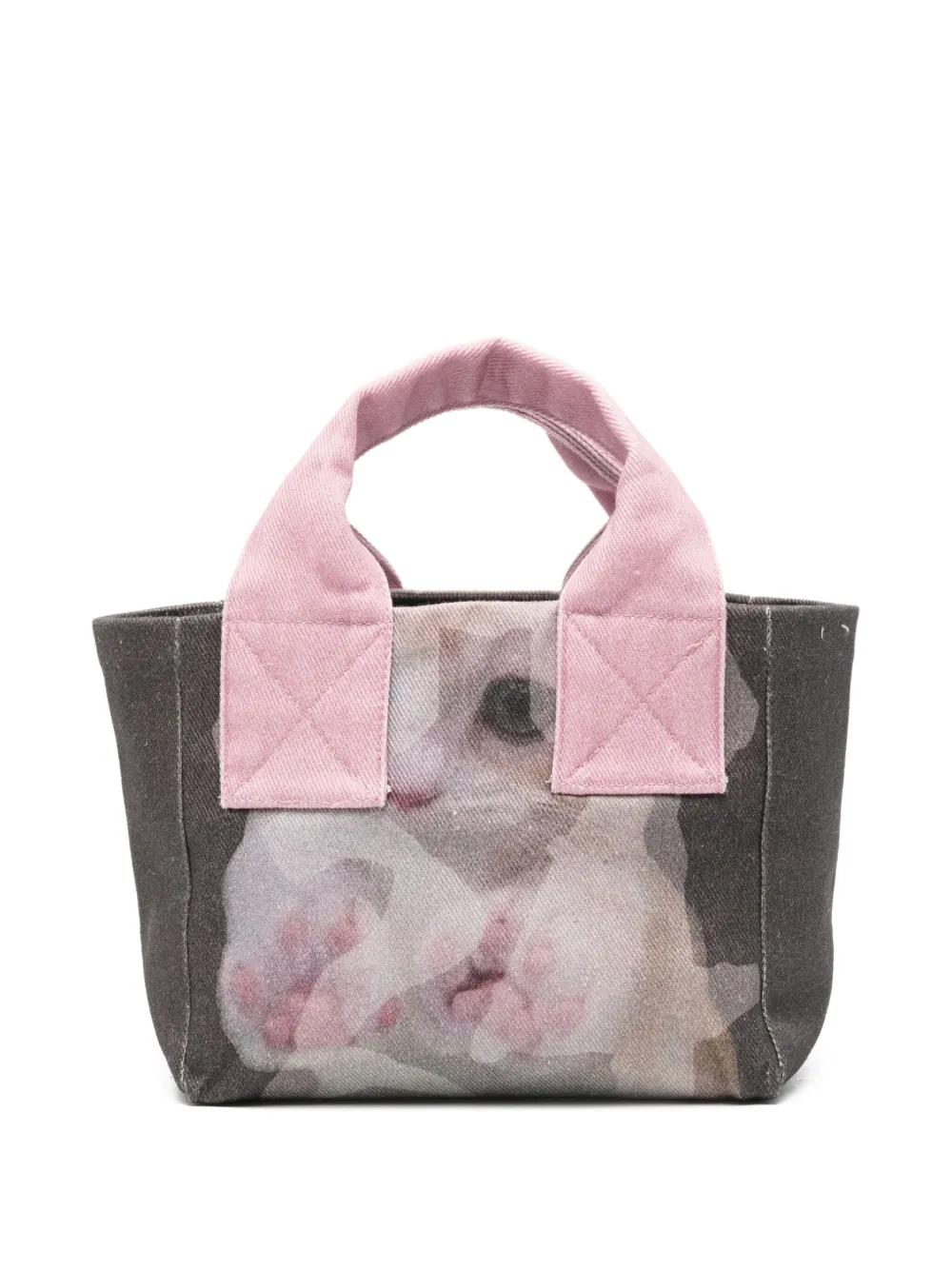 Ottolinger Shopper met kattenprint Grijs