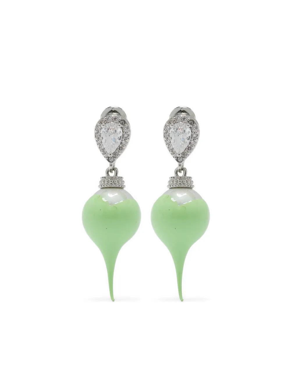 Ottolinger pear-shaped drop earrings | Silver | Image 1