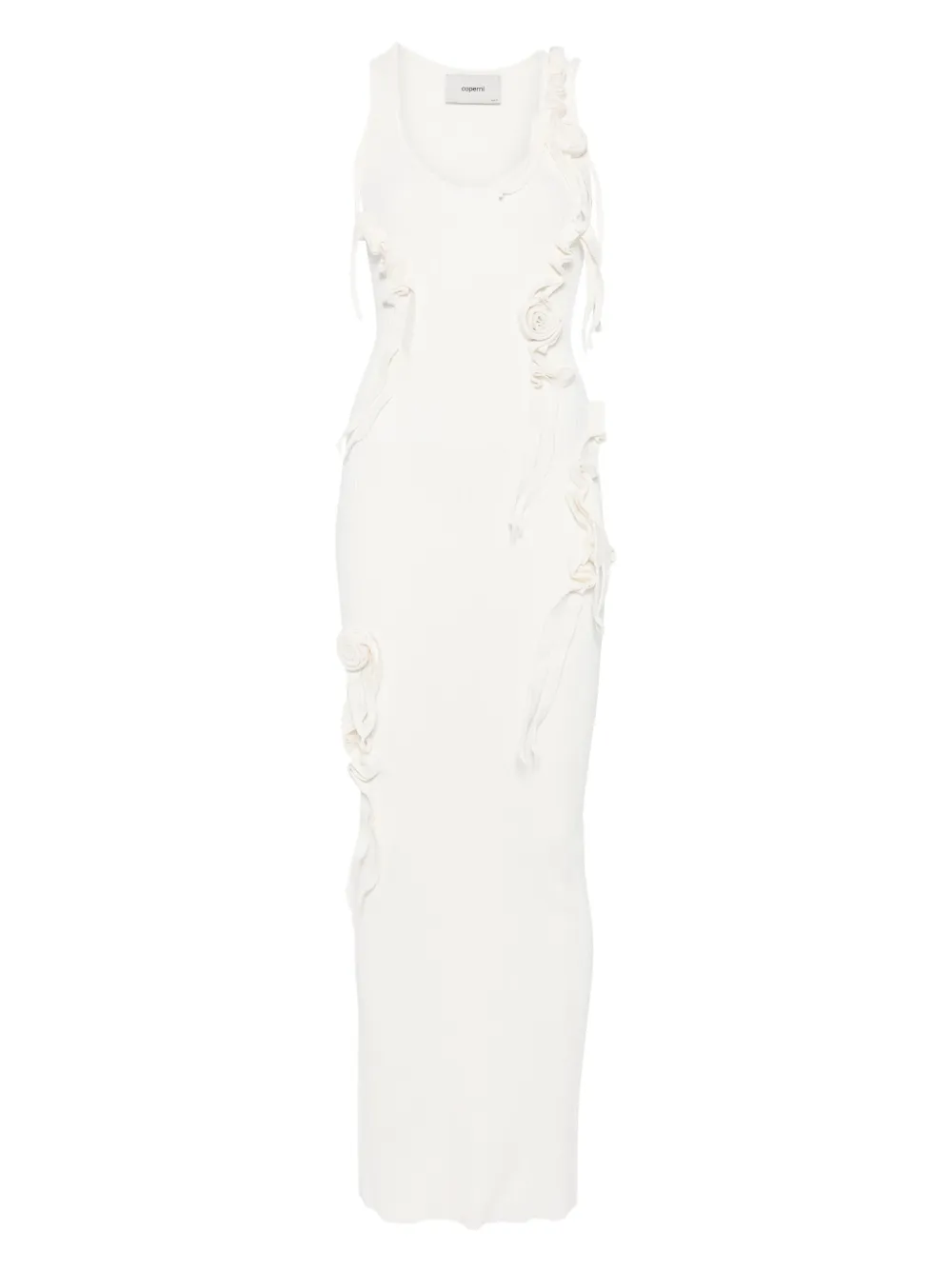 Coperni Gebreide maxi-jurk met strikdetail Wit