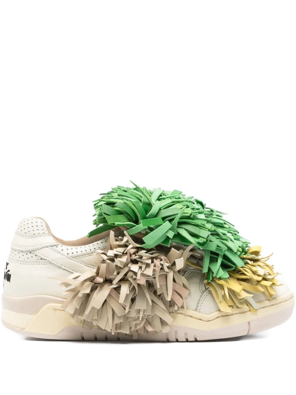 Muppet fringed leather sneakers
