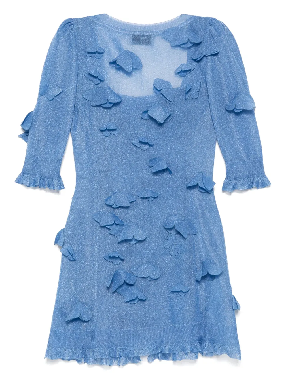 Coperni Gebreide mini-jurk met vlinder-applicatie Blauw