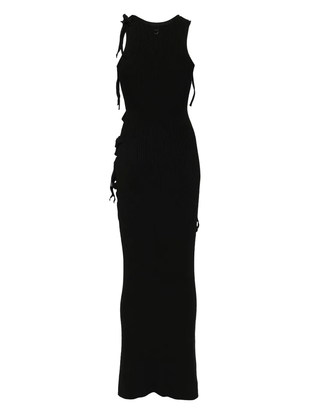 Coperni Gebreide maxi-jurk met strikdetail Zwart