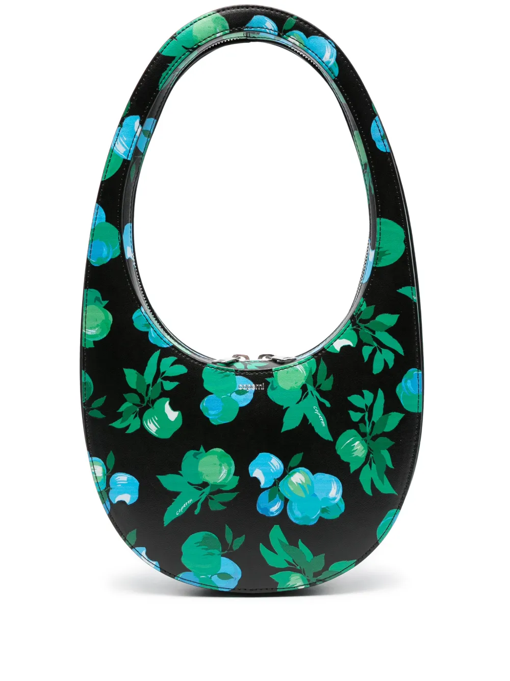 Coperni Swipe schoudertas met bloemenprint Zwart